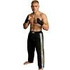 FIGHT-FIT - Kick-Boxing Hosen / Satin / Schwarz / XXS