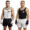 FIGHTERS - Boxing Shirt / Reversable / Schwarz + Weiss / Small