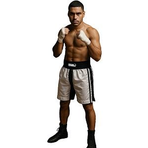 FIGHT-FIT - Boxing Shorts / Boxhosen / Schwarz-Weiss / Medium