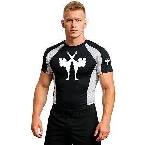 FIGHTERS - Rashguard / Giant / Schwarz-Weiss / Large