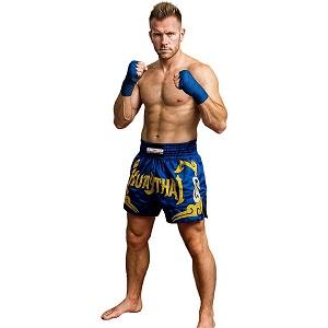 FIGHTERS - Muay Thai Shorts / Blau-Gold / Small